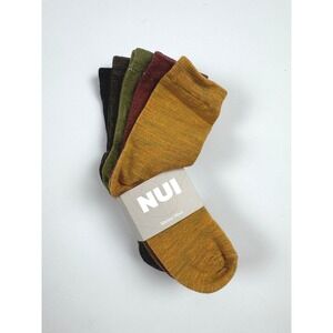 Nui Organics Nature Socks 5pc Harakeke 12-24m